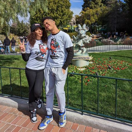 Gary LeRoi Gray posing for a photo shoot along with his girlfriend, Chris.